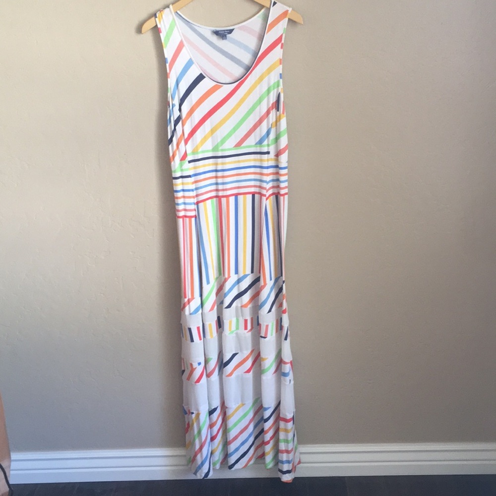 PETER SOM multi colored maxi dress